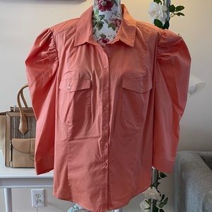 Fashion to Figure Coral Blouse Sz 3X